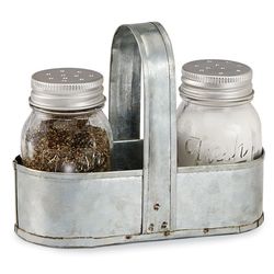 Fresh Jar Salt and Pepper Shaker Caddy Set