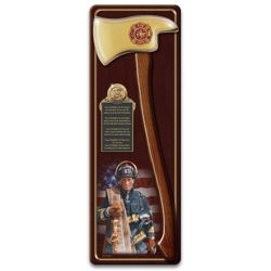 A Hero's Tribute Firefighter Pick Axe Wall Decor