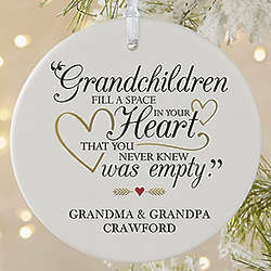 Grandparents Are Special Large 1 Sided Ornament