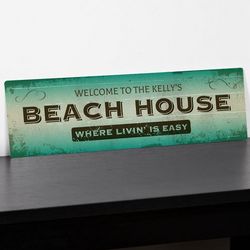 Beach House Personalized Aluminum Sign