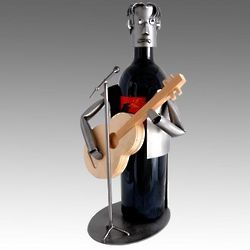 Guitar Player Wine Bottle Caddy