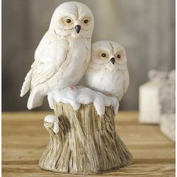 Snowy Owls Winter Sculpture