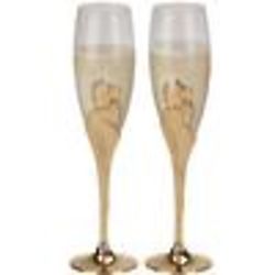 Forever Champagne Flutes in Gold