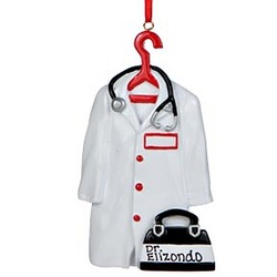 Doctor's Coat Personalized Christmas Ornament