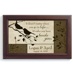 Personalized Bird Couple Framed Print