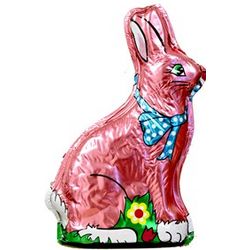 Foil Wrapped Solid Chocolate Easter Bunny