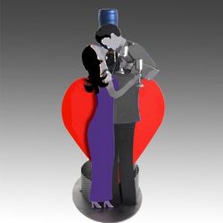 Toasting Lovers Wine Bottle Caddy