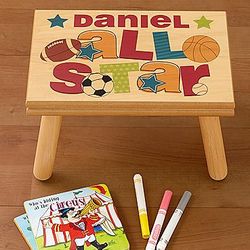 Personalized Big League Step Stool
