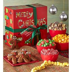 Merry Christmas Sweets and Snacks Gift Box