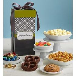 Simply Stated Congratulations Tall Snack Box