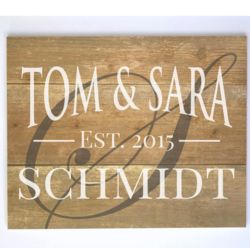 Couple's Personalized Rustic Barn Pallet Sign