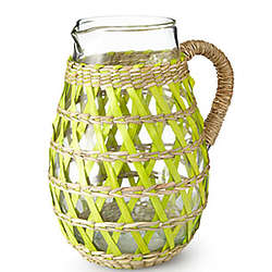 Woven Sea Grass Covered Pitcher