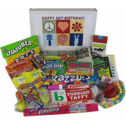 40th Birthday Peace and Love Candy Gift Box