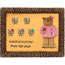 Personalized Co-Worker Bears Retirement Plaque