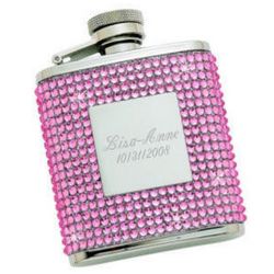 Flask with Pink Crystals