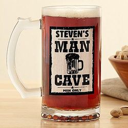 Personalized Man Cave Beer Mug