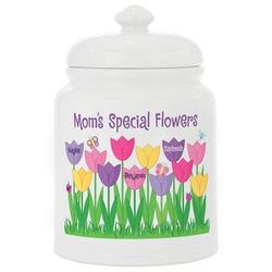 Personalized Tulips Garden Treat Jar