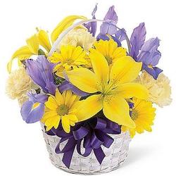 Spirit of Spring Floral Bouquet Basket