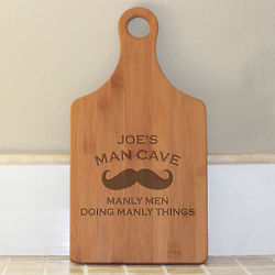 Personalized Manly Mancave Paddle Cutting Board
