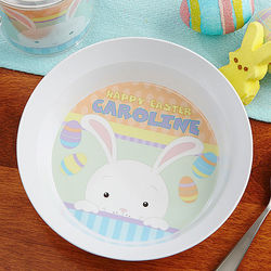 Kid's Personalized Happy Easter Bunny Bowl