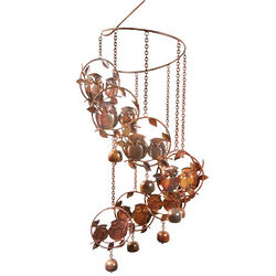 Owls and Bells Spiral Wind Chime
