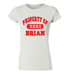 Women's Personalized Property of My Valentine Fitted T-Shirt