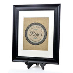 Personalized Burlap Print Names and Date