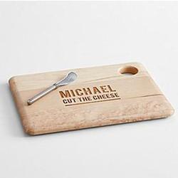 Personalized Cut the Cheese Board Set