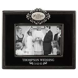 Personalized Elegant Wedding Picture Frame in Black