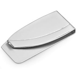 Enngraved Two Tone French Fold Money Clip