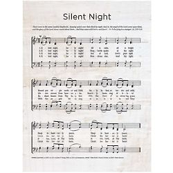 Silent Night Sheet Music Wood Standing Plaque