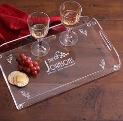 All Seasons Personalized Clear Serving Tray
