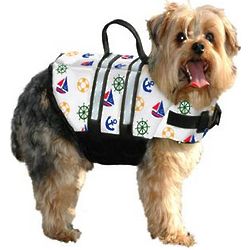 Doggy Nautical Print Life Jacket