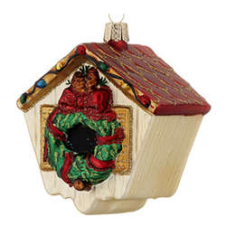 Custom Christmas Birdhouse Ornament