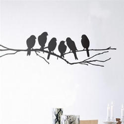 Lovebirds Wallsticker in Black Design