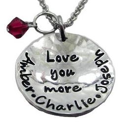Love You More Pewter Necklace