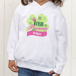 Personalized Irish Princess Girl's Hooded Sweatshirt