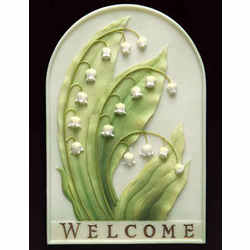 Lily of the Valley Welcome Plaque