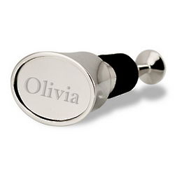 Personalized Oval Top Wine Stopper