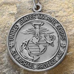 Personalized St. Michael Marines Medallion