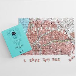 Personalized Map I Love You Dad Puzzle