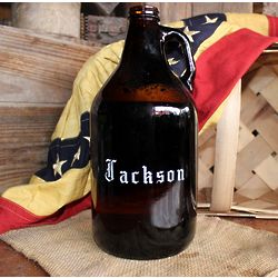 Amber Glass Personalized 64-Ounce Beer Growler