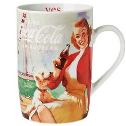 Coca Cola Sailing Girl Retro Mug