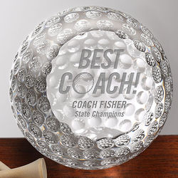 Best Coach Personalized Crystal Golf Ball