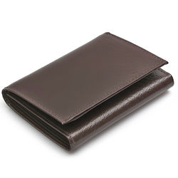 Men's Monogrammed Trifold Wallet with Single ID Window