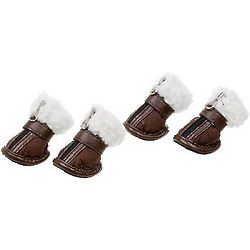 Wag-a-Tude Brown Moccasin Dog Shoes