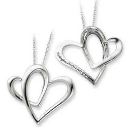Sterling Silver Daughter a Part of My Heart Necklace