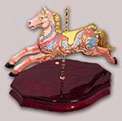 18th Century Replica Musical Pink Carousel Horse
