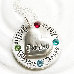 Grandma's Heart Personalized Necklace