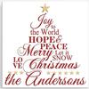 Joy Personalized 18" Christmas Canvas Sign